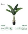 GloboStar® Artificial Garden STRELITZIA 20024 Τεχνητό Διακοσμητικό Φυτό  Στρελίτσια - Πουλί του Παραδείσου Υ90cm